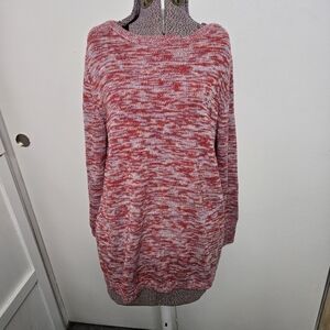 Apt 9 Womens White Purple Red Scoop Neck Sweater Size XL
